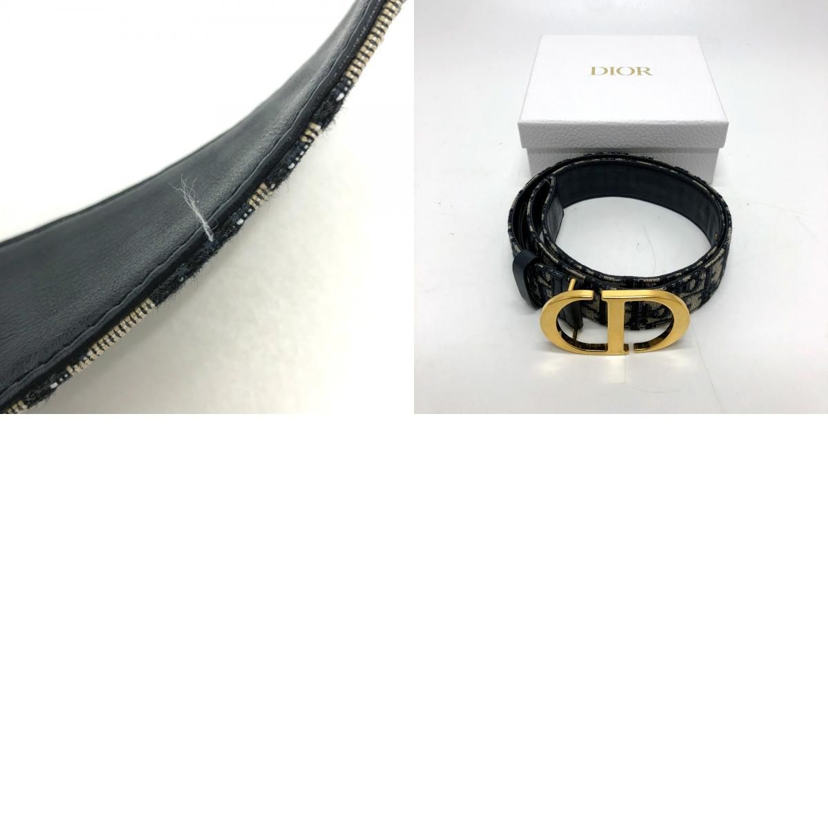 ディオール オブリーク SADDLE サドル CDバックル ベルト ジャガード