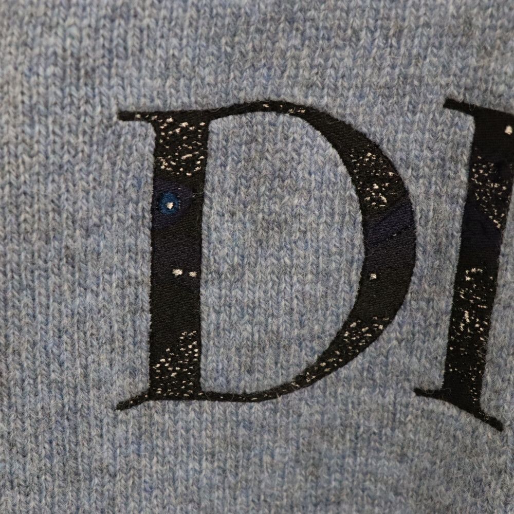 Dior ピータードイグ ロゴ刺繍 凄 ウール ニットセーター L