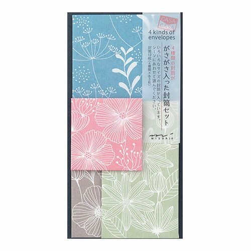 (まとめ）【ミドリ】 封筒 草花 20564 【×20セット】