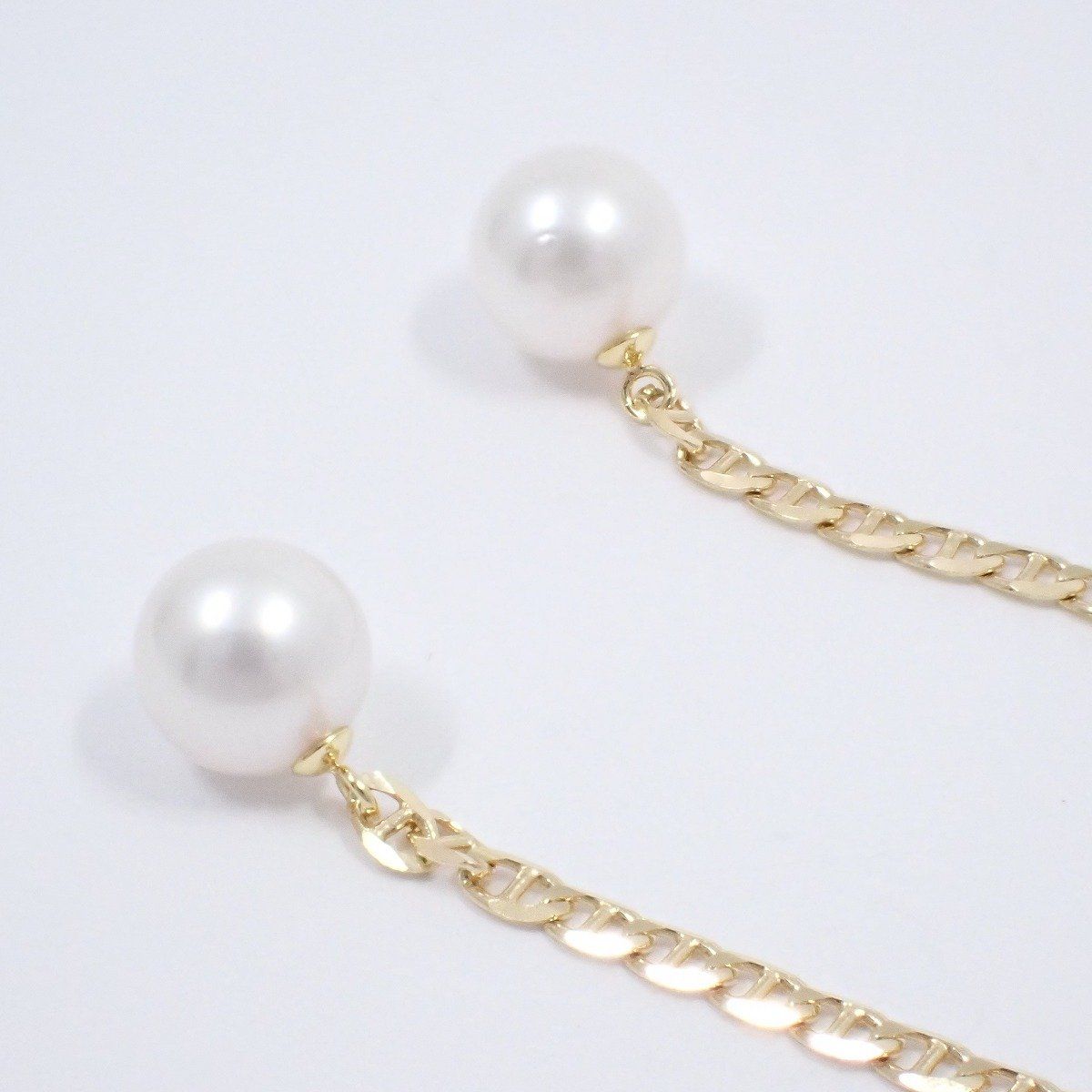 VENDOME AOYAMA ヴァンドーム青山 チェーン イヤリング K18/K10/パール  