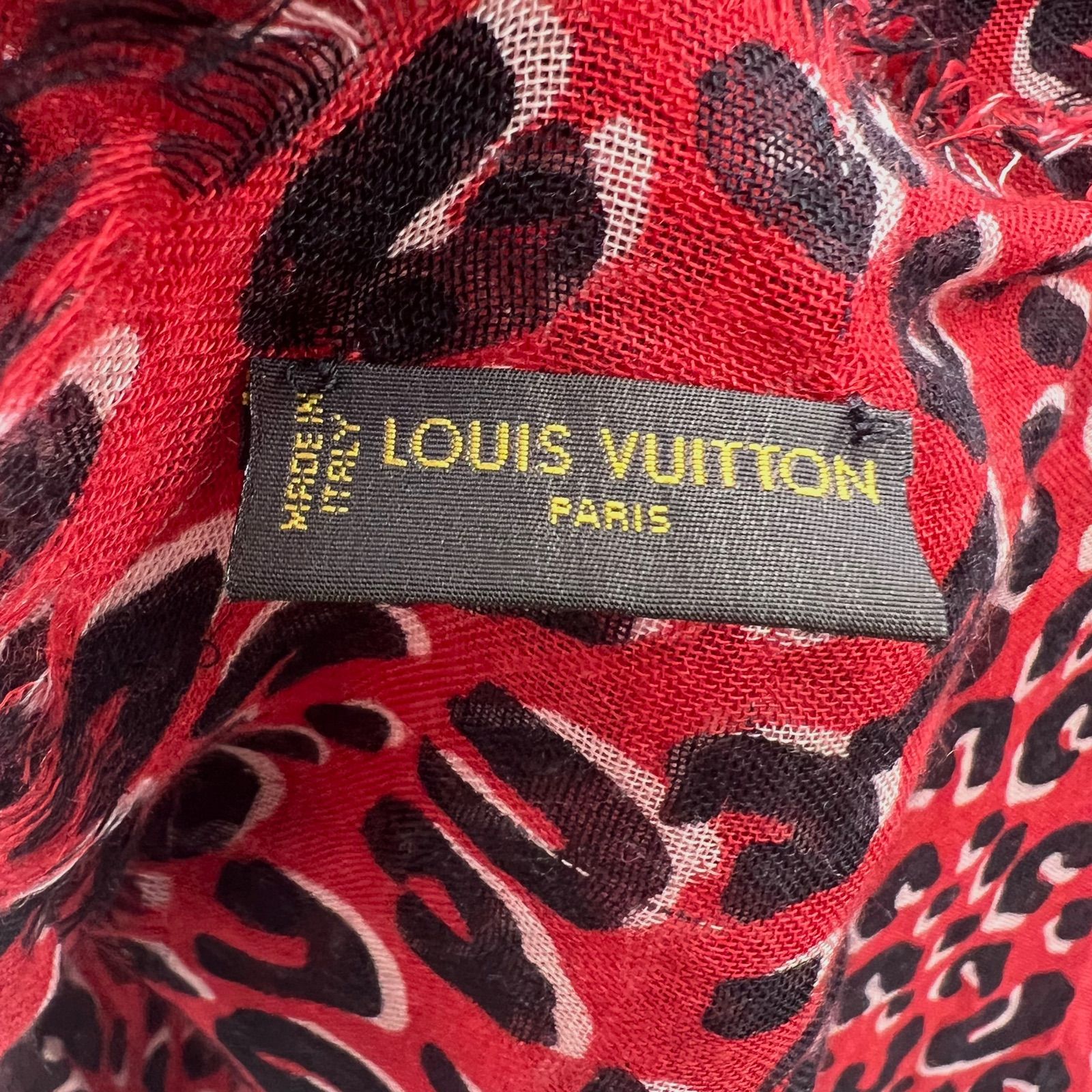 LOUIS VUITTON ルイヴィトンレオパード総柄エトール大判ストール