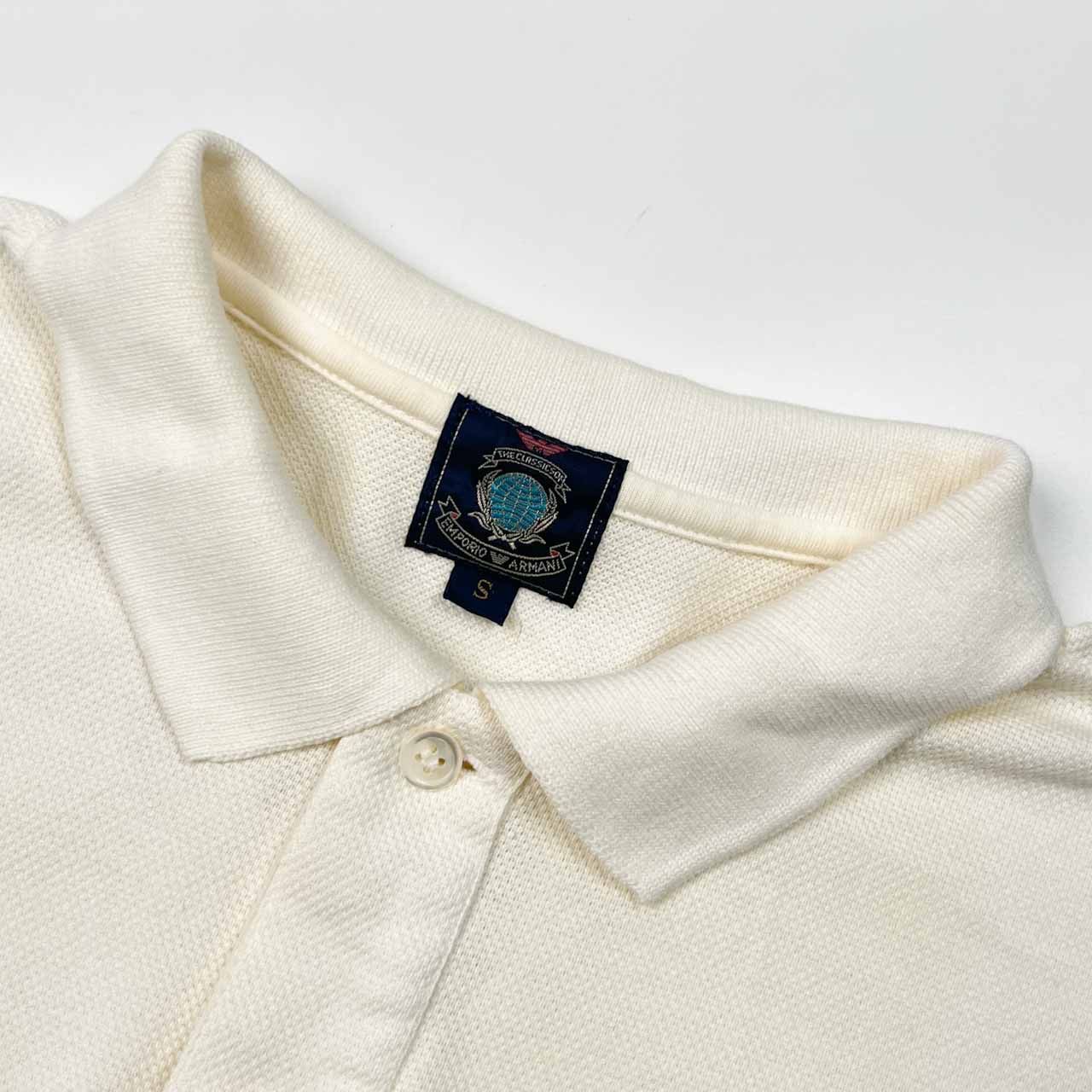 90s EMPORIO ARMANI エンポリオ アルマーニ ワンポイント 鹿の子 半袖 