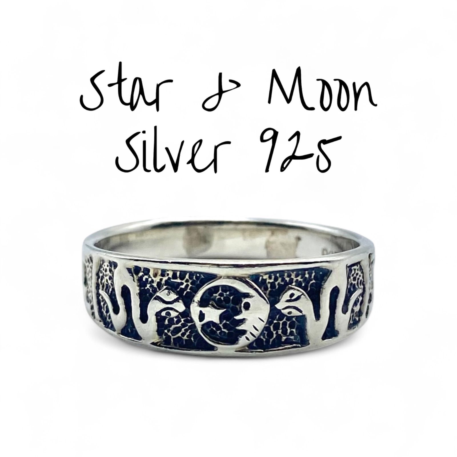 夜空の情景】スネーク Silver 925 刻印 90s Vintage Ring シルバー 