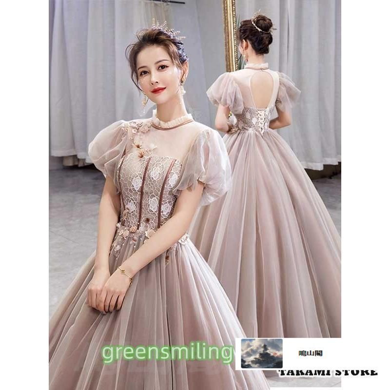 ロングドレス 袖あり