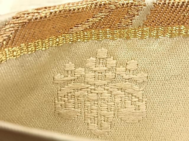 平和屋着物◎六通柄袋帯 唐織 大宮どんす 亀甲草花文 金銀糸
