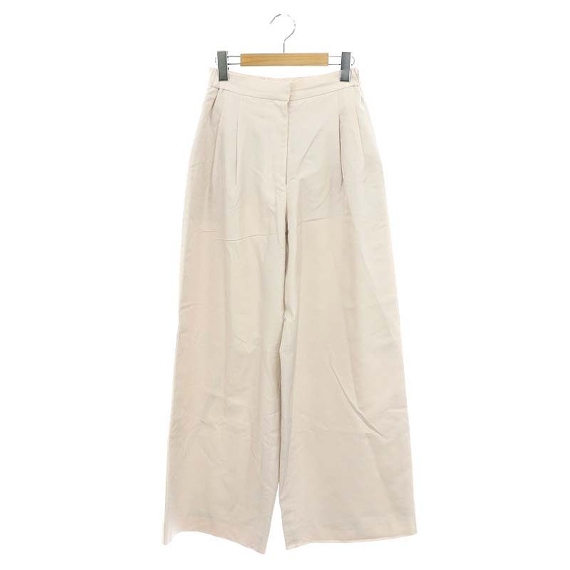 エブール ebure シルクストライプタックパンツ ワイド ジッパーフライ  