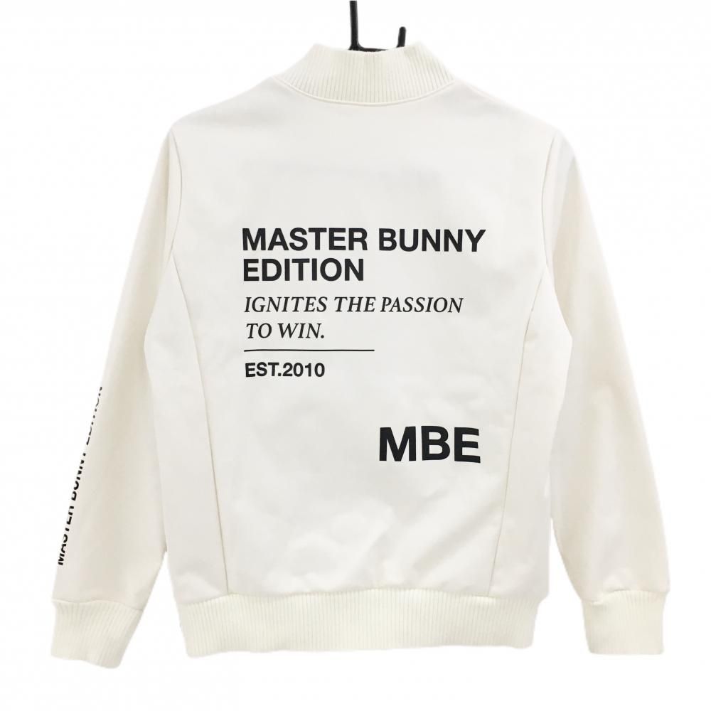 マスターバニー スニード 白 ネック 袖口 裾ニット サイドファスナー レディース 0 S ゴルフウェア MASTER BUNNY EDITION