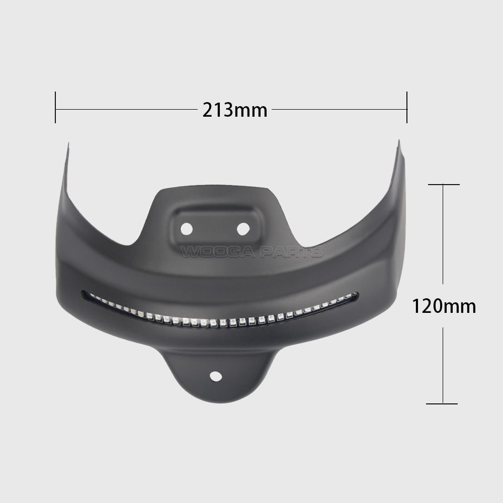 送料無料 ホンダ レブル Rebel 250|300|500 CMX250|CMX300|CMX500 2020-2025 用 短尾 LED 三合一テールライト ABS製 ブラック DECORATOM_COM_BR