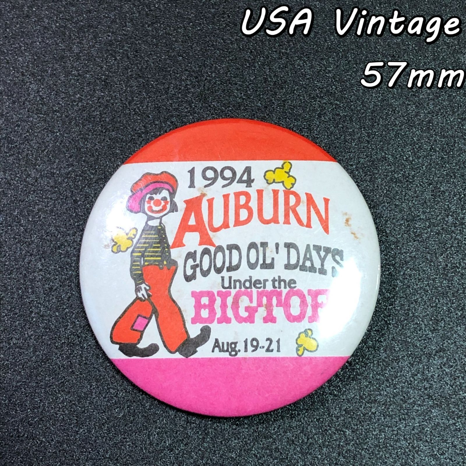 缶バッジ アメリカ 輸入雑貨 ビンテージ 57mm 『 オーバーン 1994