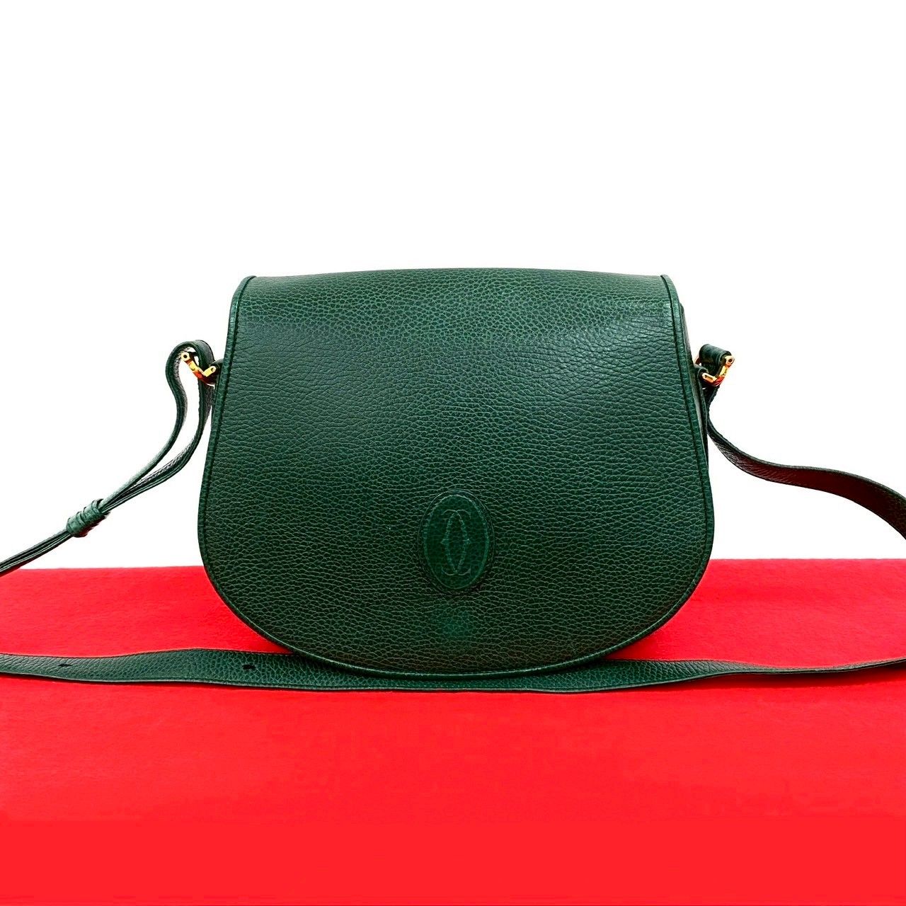 極 美品 CARTIER カルティエ ヴィンテージ マストライン レザー 本革