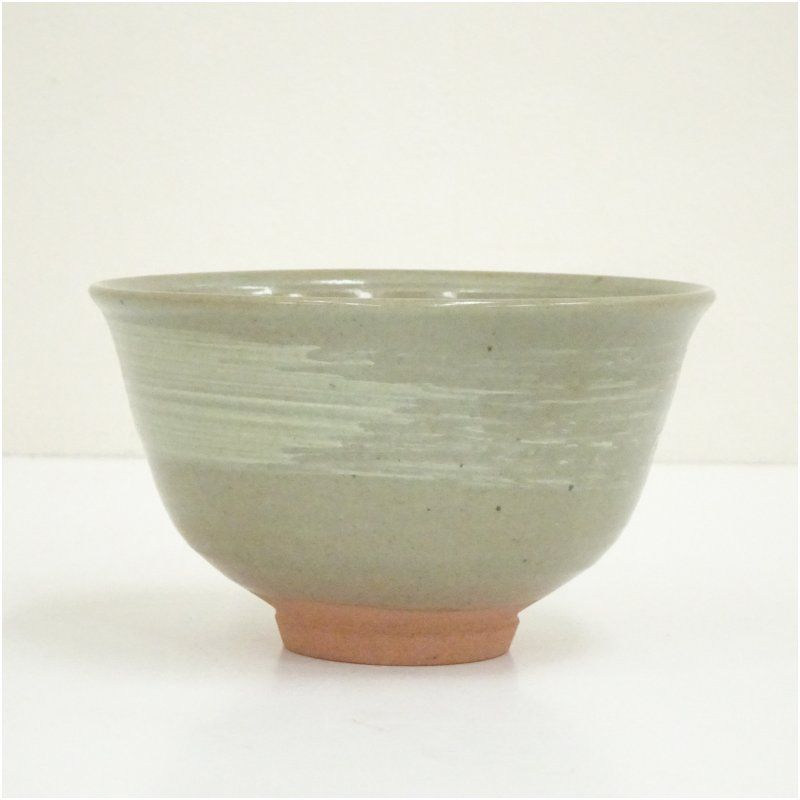 京焼 松峰造 高麗福ノ字茶碗（共箱） 茶道 抹茶 おしゃれ 抹茶茶碗