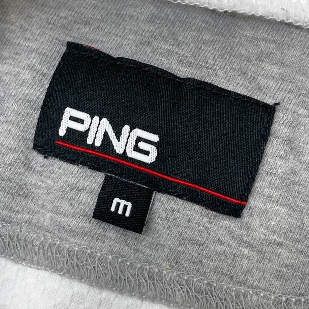 サイズ：M PING ピン  ハイネック 長袖Tシャツ  ホワイト系 [240101216326]# ゴルフウェア メンズ ストスト