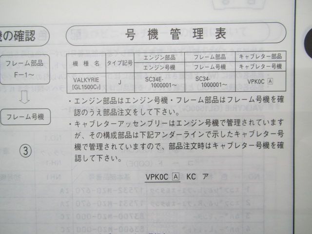 ワルキューレ パーツリスト 2版 ホンダ 正規 中古 バイク 整備書 GL1500C SC34-100 VALKYRIE oJ 車検 パーツカタログ  整備書 - メルカリ