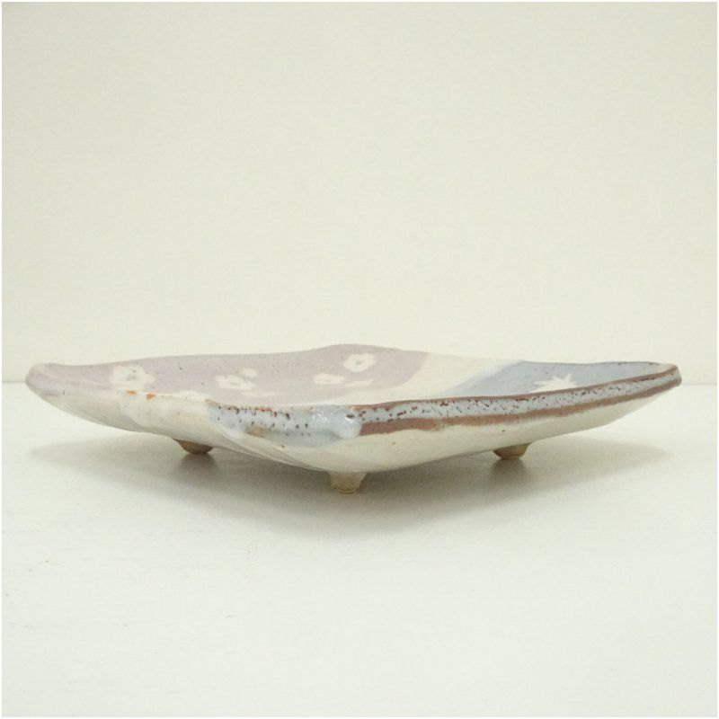 仙山窯造 安藤日出武 志野春秋平皿（共箱） 食器 おしゃれ かわいい