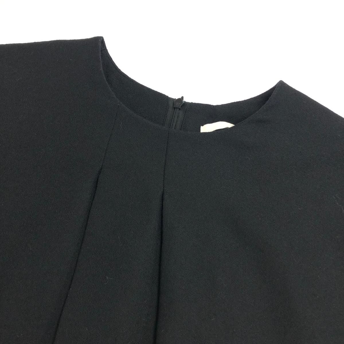 evam eva エヴァムエヴァ 長袖ロング ワンピース サイズ:2 ブラック  