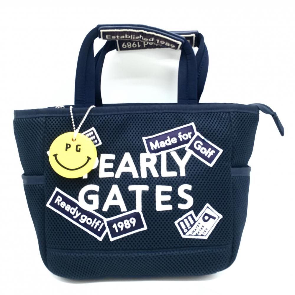 美品】パーリーゲイツ メッシュカートバッグ ネイビー×白 ニコ