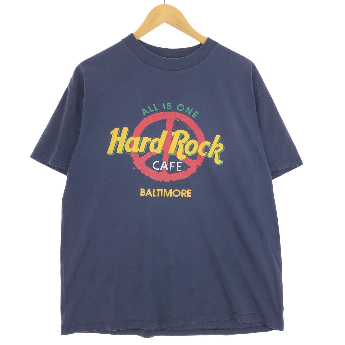 古着 90年代 HARD ROCK CAFE ハードロックカフェ BALTIMORE アドバタイジングTシャツ USA製 メンズL ヴィンテージ/eaa464158