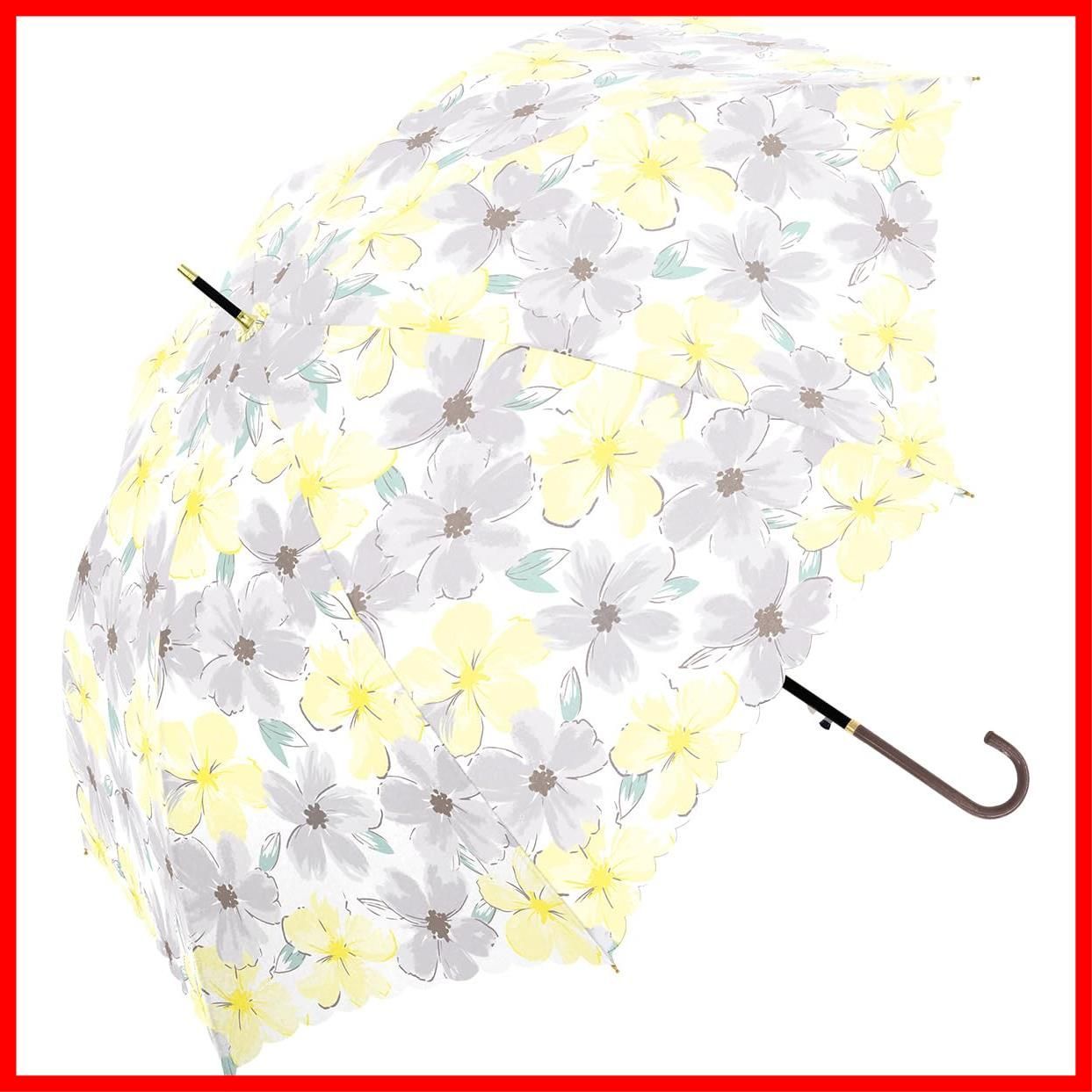 ジャンプ 714-056 グレー スイートフラワー 婦人長傘 親骨サイズ 60 cm Basic Natural 中谷