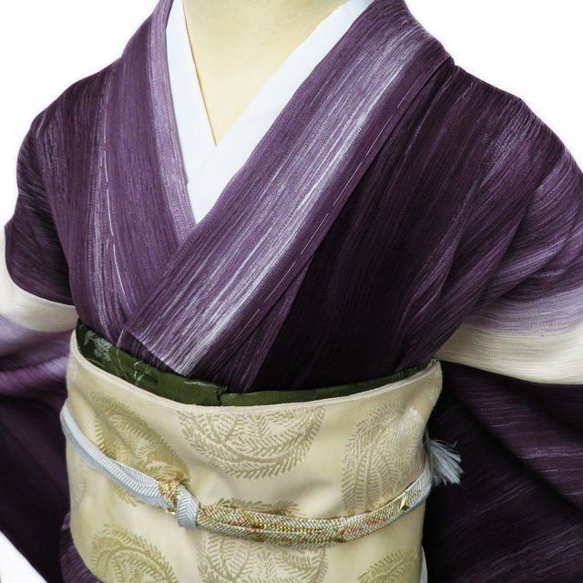 付下げ 付け下げ 訪問着 着物 中古 正絹 紫系色 多色 M A1119-13