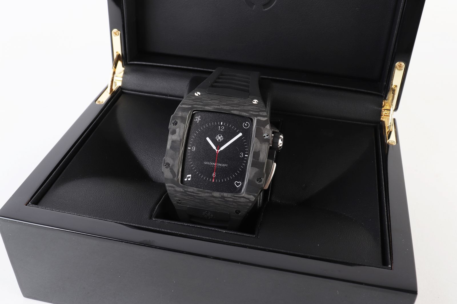 GOLDEN CONCEPT Apple Watchケース 44mm カーボン チタン RSC44-ST-BK ブラック 4 5 6 SE 展示♥品 R2505-283