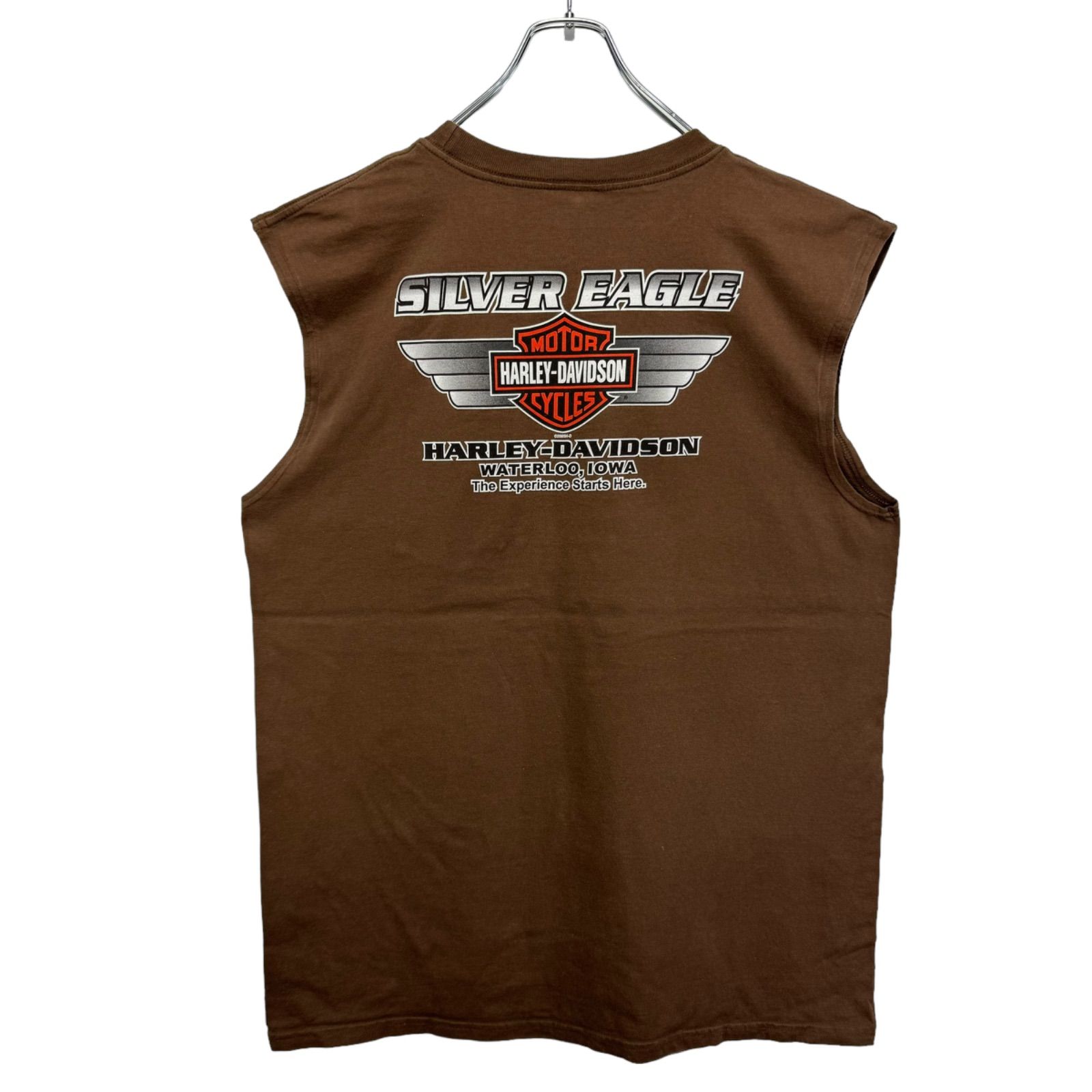 ハーレーダビッドソン ノースリーブ プリントTシャツ USA M 黒 10663