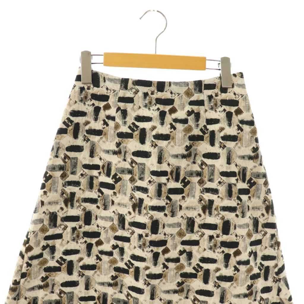 23SS♡ANAYI オードトワレジャガード後ろ切り替えスカート36 総柄