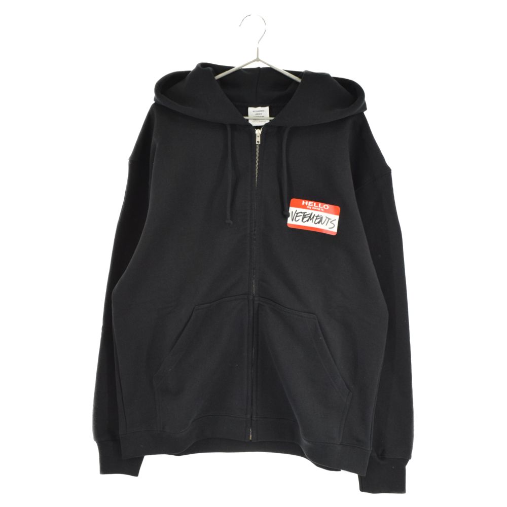 付属品なしVETEMENTS ヴェトモン My Name Is Zip Hoodie S