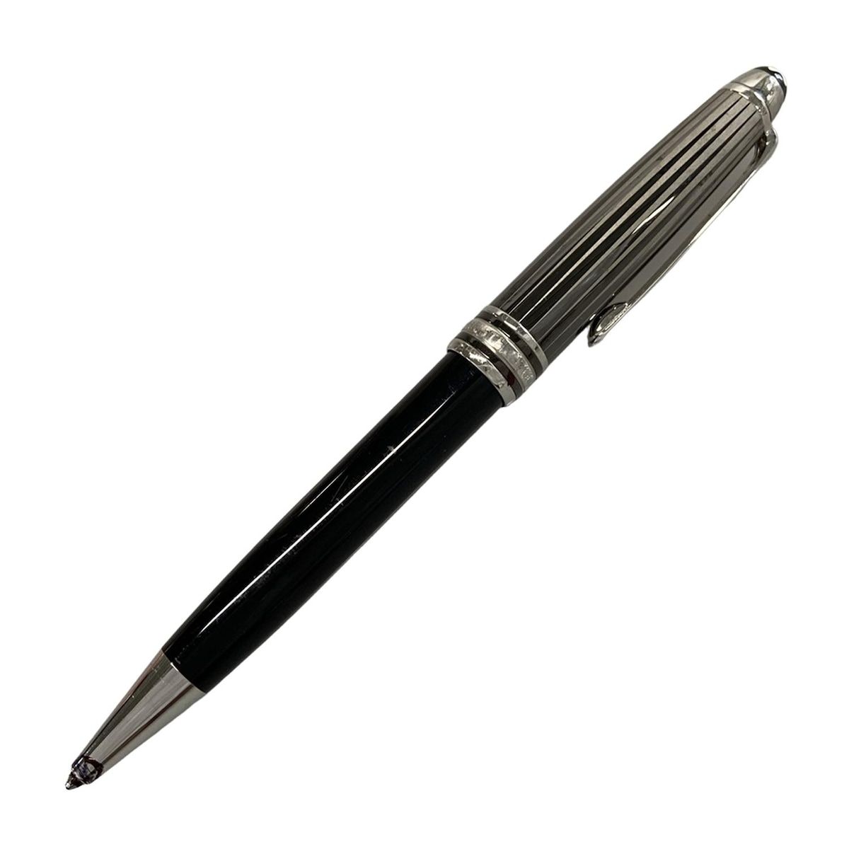 MONTBLANC モンブラン ボールペン マイスターシュテュック ソリテール ドゥエ 黒×シルバー ツイスト式|インクあり 黒