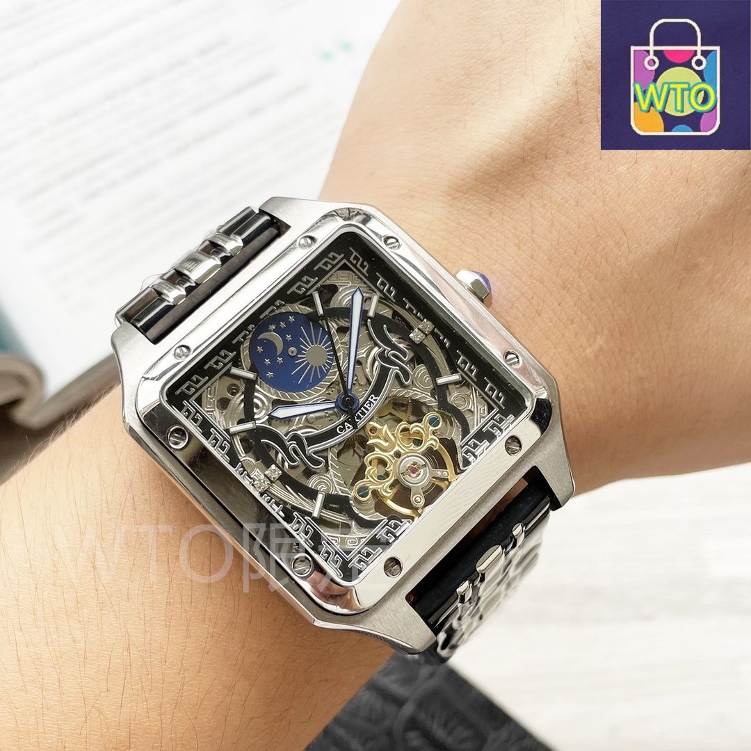 カルティエ　腕時計ケース　未使用 Cartier カルティエ カーフレザー ウォッチケース 時計ケース