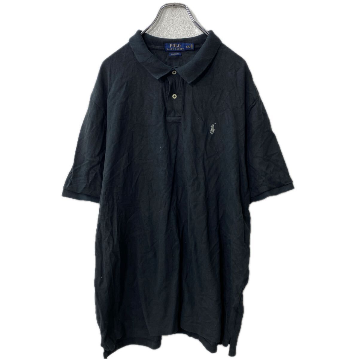 POLO RALPH LAUREN 半袖 ロゴ ポロシャツ 2XL ブラック ポロ