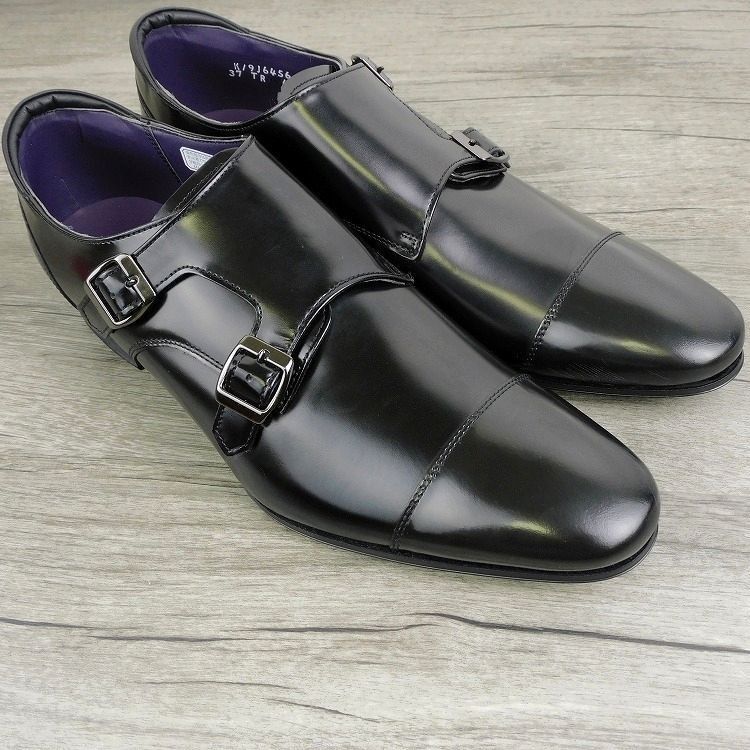 REGAL 黒 レザー ビジネスシューズ バックル付き 新品 リーガル REGA L