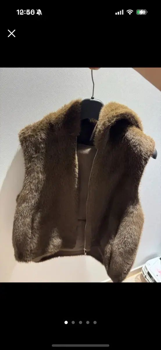 ミミシエル ブラウン ファー ベスト 一回