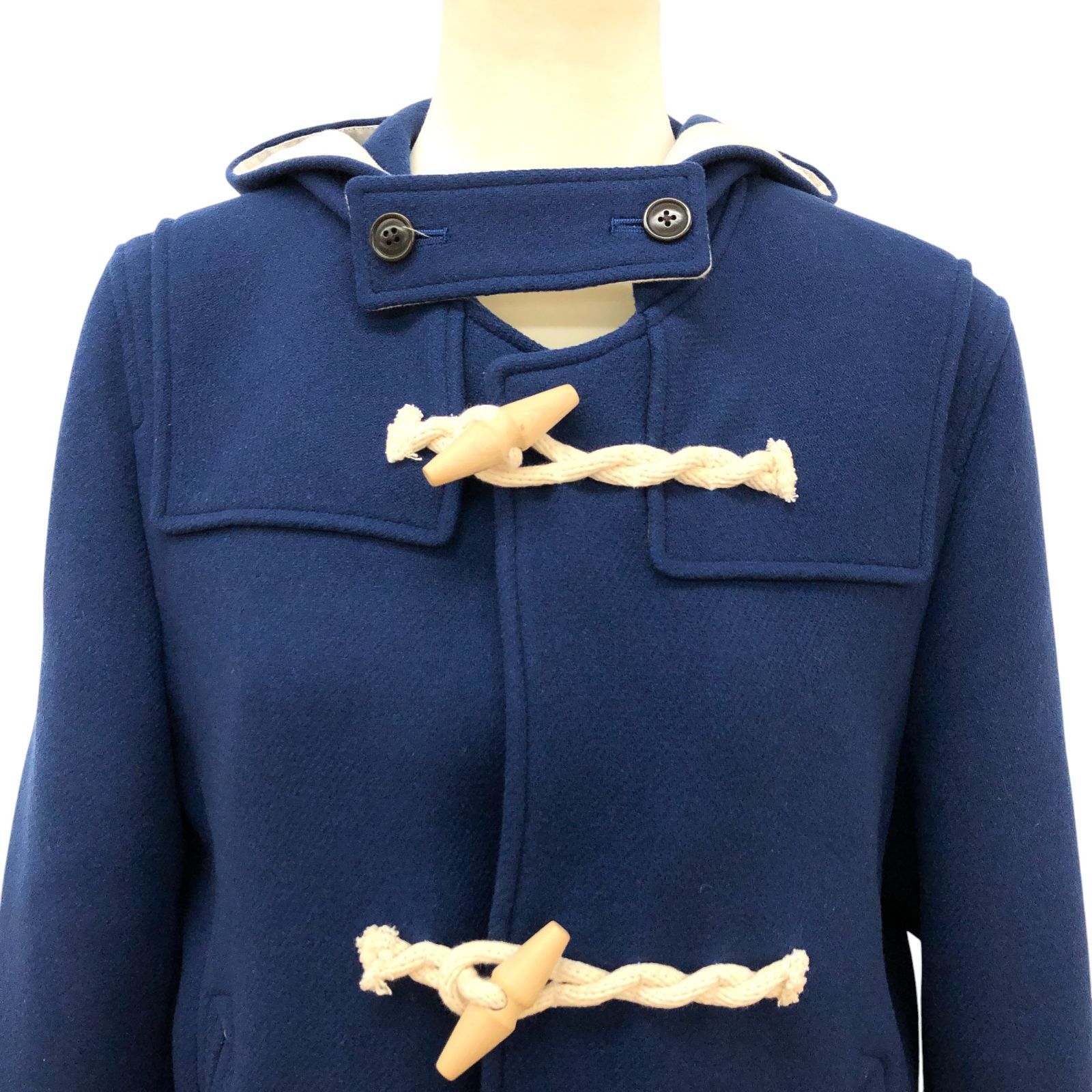 Z1464 Ron Hermon ロンハーマン ダッフルコート ブルー ウール100