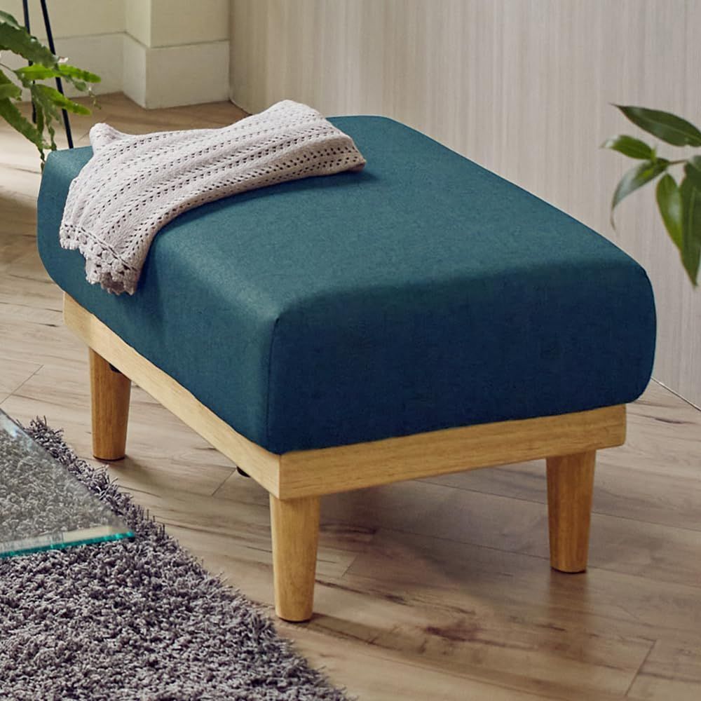 ソファ☆新品/脚付きローソファ オットマン単品/ワイド サイドテーブル