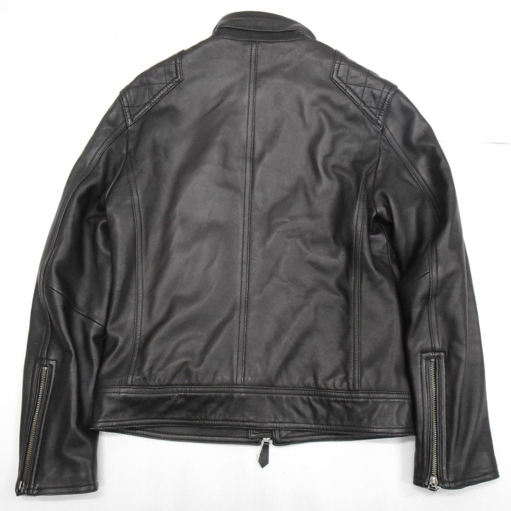 ID41961 バーバリーブラックレーベル ライダースジャケット ラムレザー