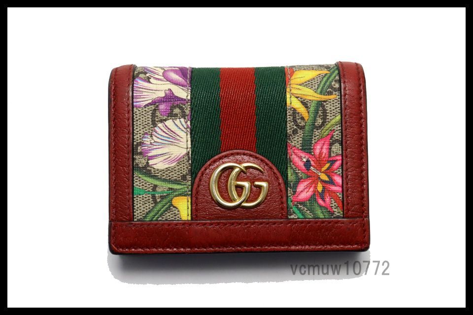 近年モデル希少美中古□GUCCI GGマーモント フローラ レザー 2つ折り財布 グッチ□1031ok33225 - メルカリ