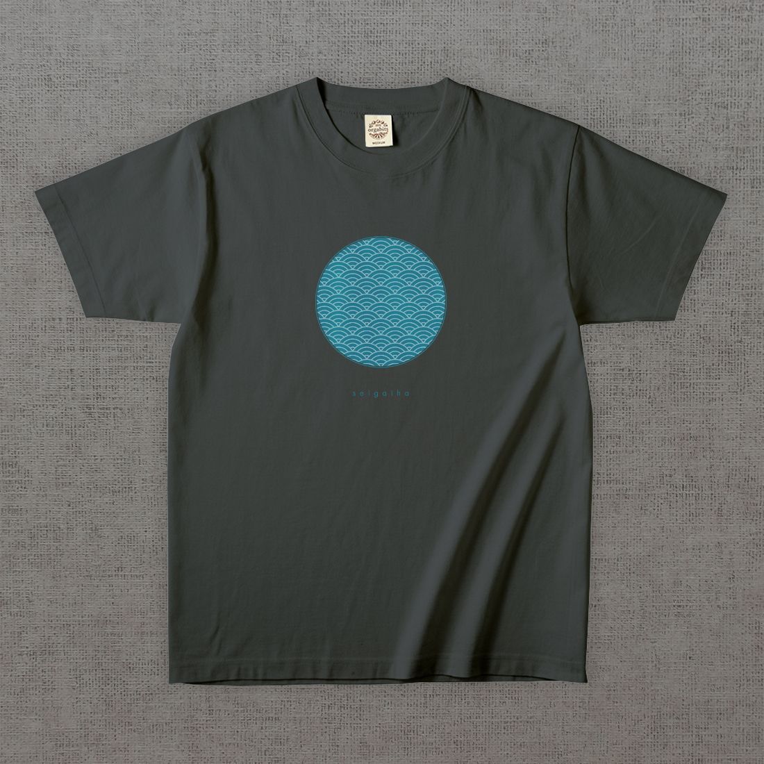 和柄Tシャツ　青海波 -彩・円-