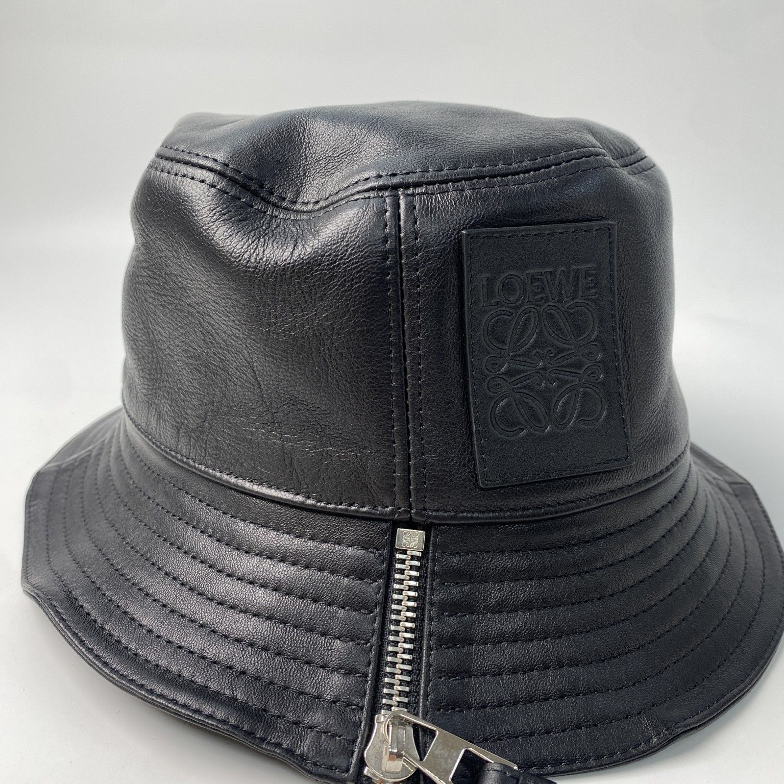 LOEWE フィッシャーマン　フレイドハット　バケットハット 57 デニムブルー LOEWE フィッシャーマンフレイドハットバケットハット 57 デニムブルー