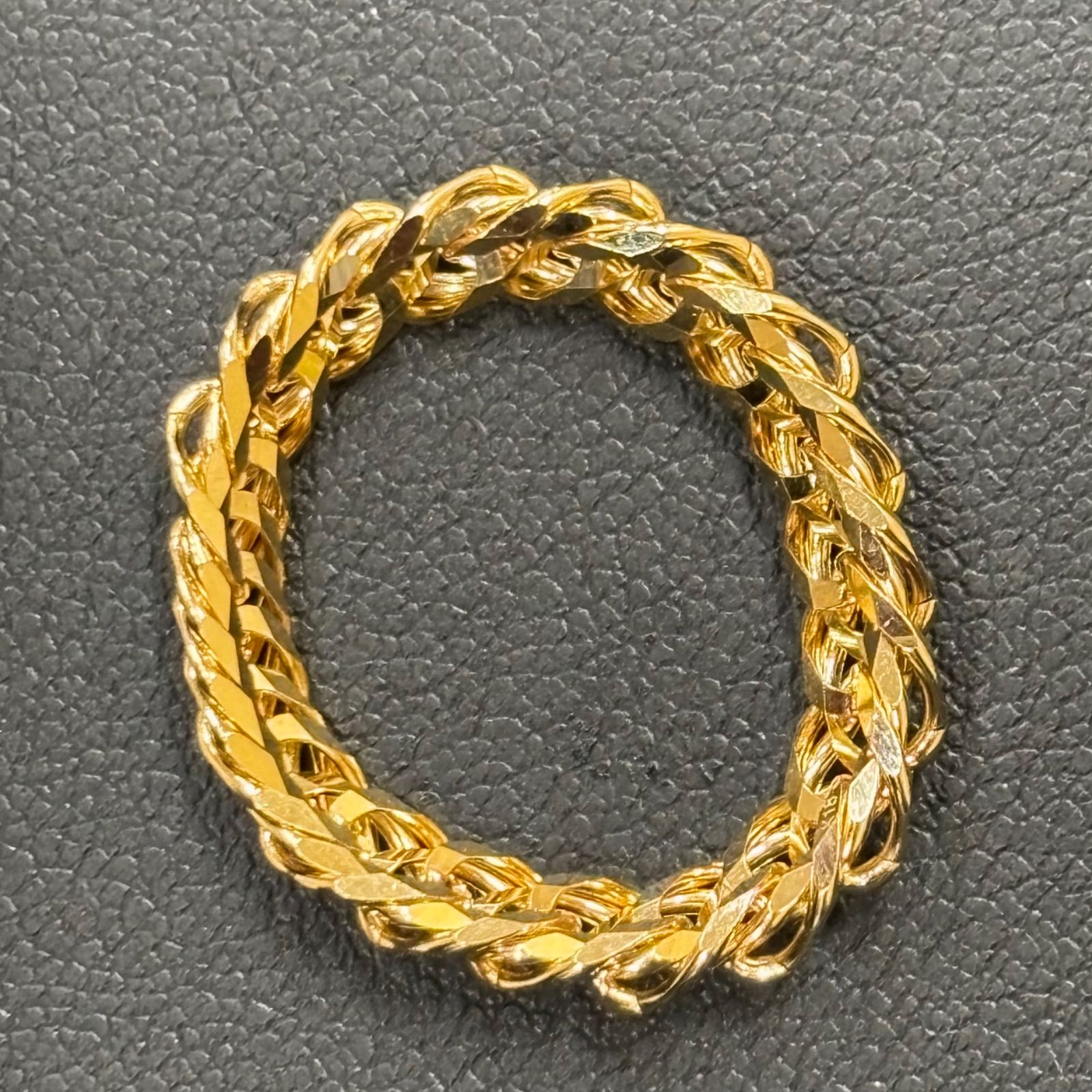 ◎【12面トリプルカット】K18喜平リング 約13号 約2.8g イエロー 