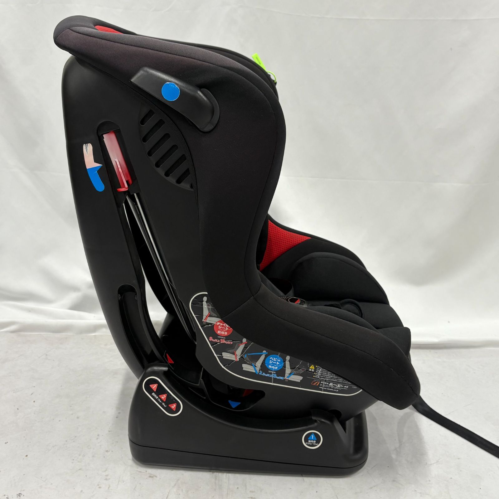 美品 マムズキャリーMC レジェ チャイルドシート LB−363 レッド 状態良好】西松屋 マムズキャリーMC レジェ チャイルドシート LB