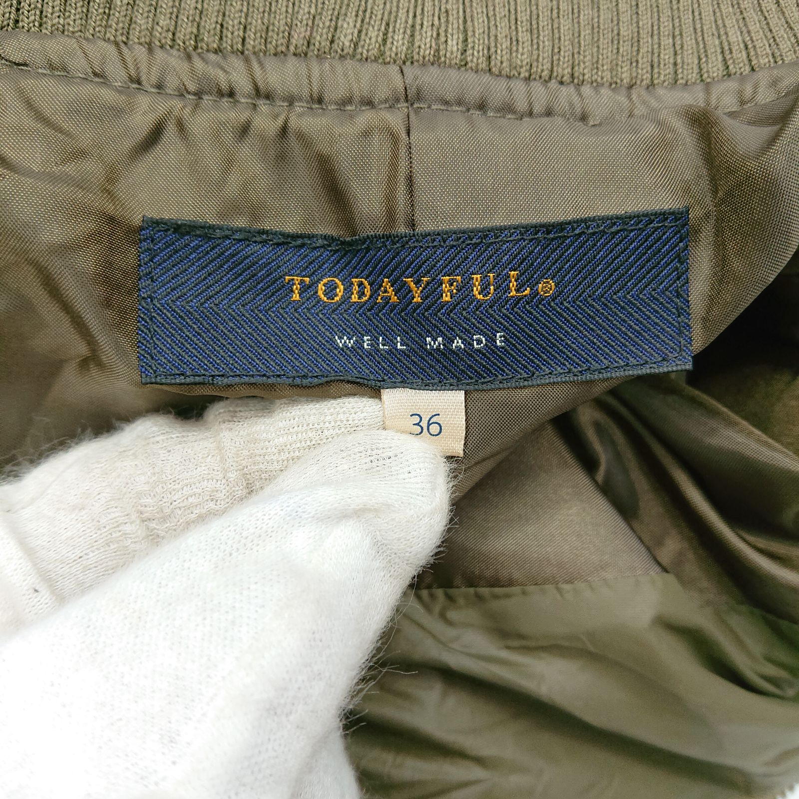 ◇ TODAYFUL トゥデイフル ダウン ショート丈 長袖 ジャケット サイズ