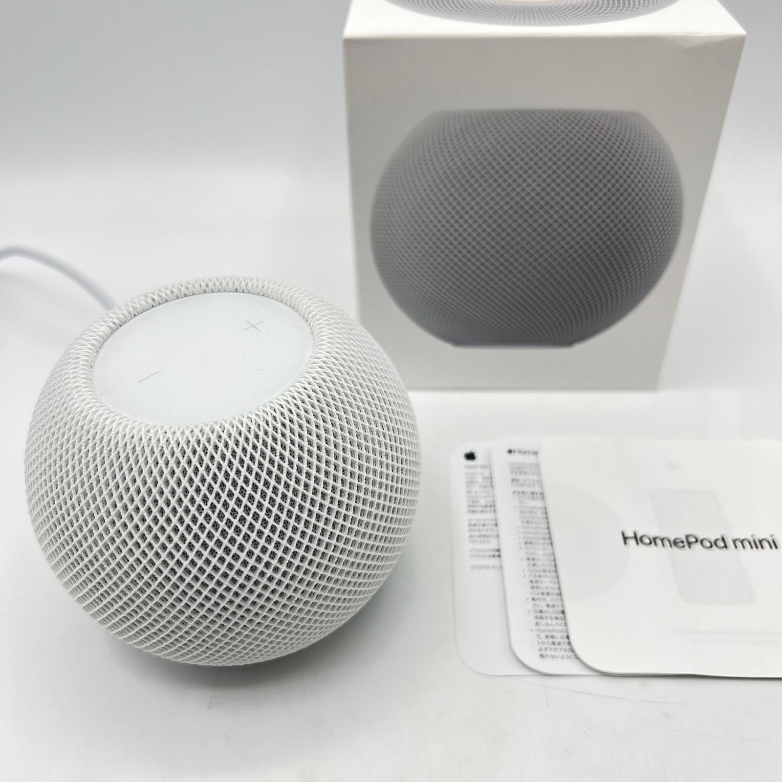 【美品】Apple スマートスピーカー Pod mini ホワイト スマートスピーカー HomePod mini ホワイト Apple Pod mini ホワイト