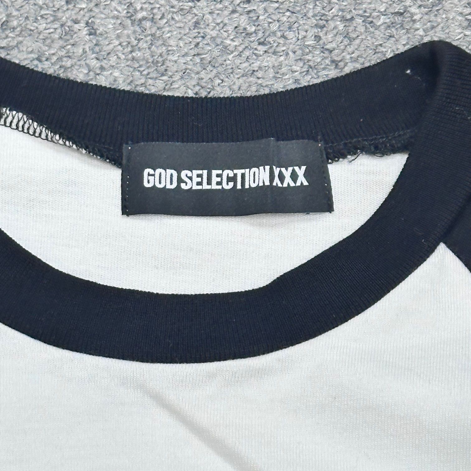 【国内買付】GOD SELECTION XXX ロゴ ラグランスリーブ Tシャツ GOD SELECTION XXX ラグランスリーブTシャツ L