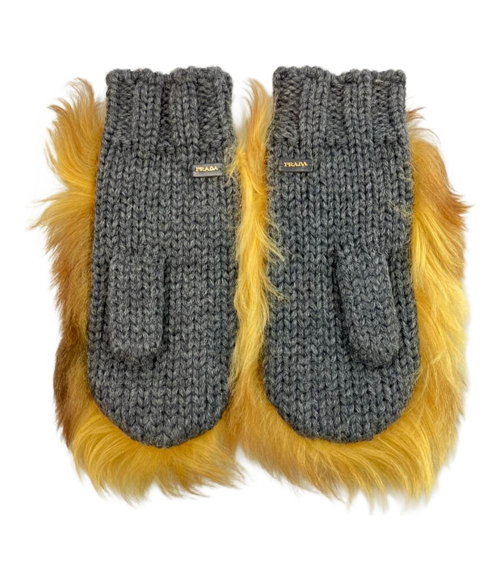 プラダ ファー 手袋 1GG055 レディース PRADA