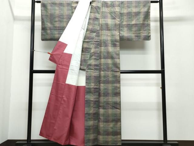 平和屋着物○上質な紬 市松文様 正絹 逸品 未使用 CAAR8250vf - メルカリ 