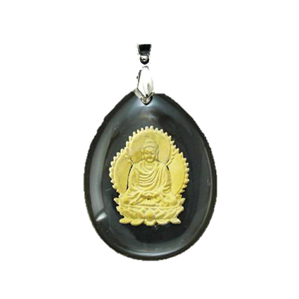 八大観音ペンダントトップ （素彫り）(金彫り) 千手観音菩薩 虚空蔵