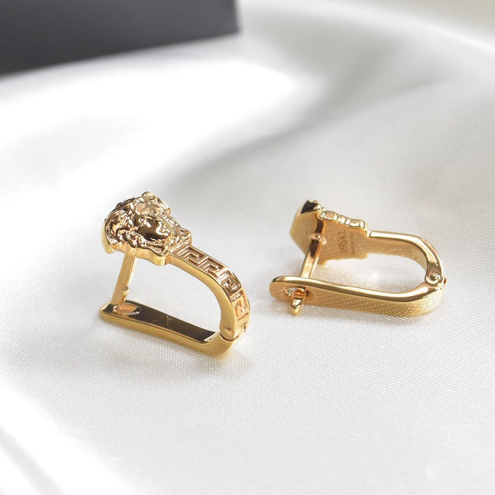 Versace ピアス 両耳 ゴールド VERSACE ヴェルサーチ ピアス ゴールド サークル 小さめ メンズ