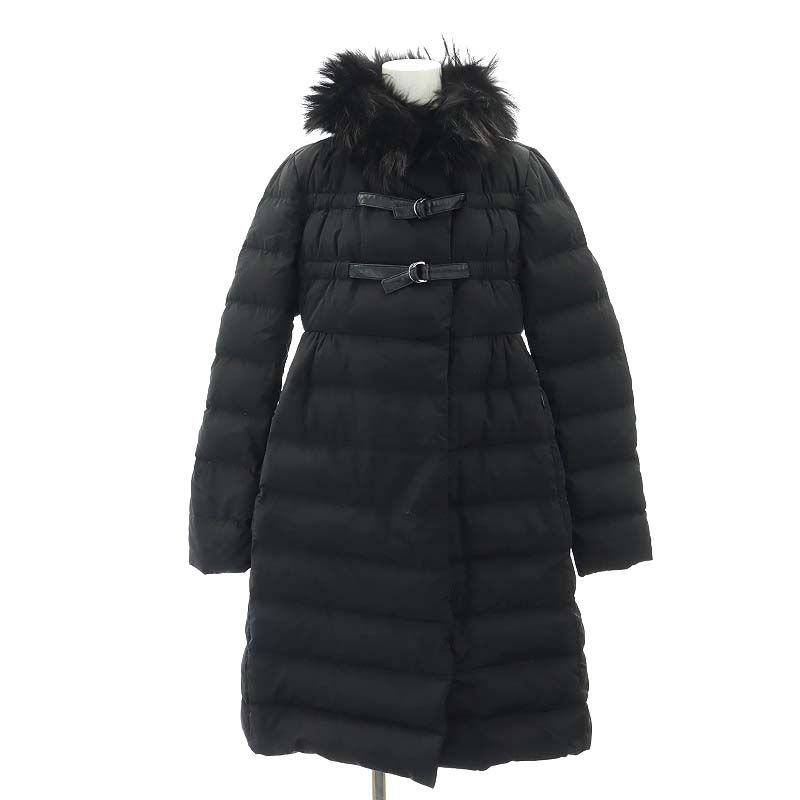 モンクレール MONCLER 白タグ LEMMING レミン タヌキファー ダウンコート アウター ロング 国内正規 0 黒 ブラック 53083  /ES □OS - メルカリ