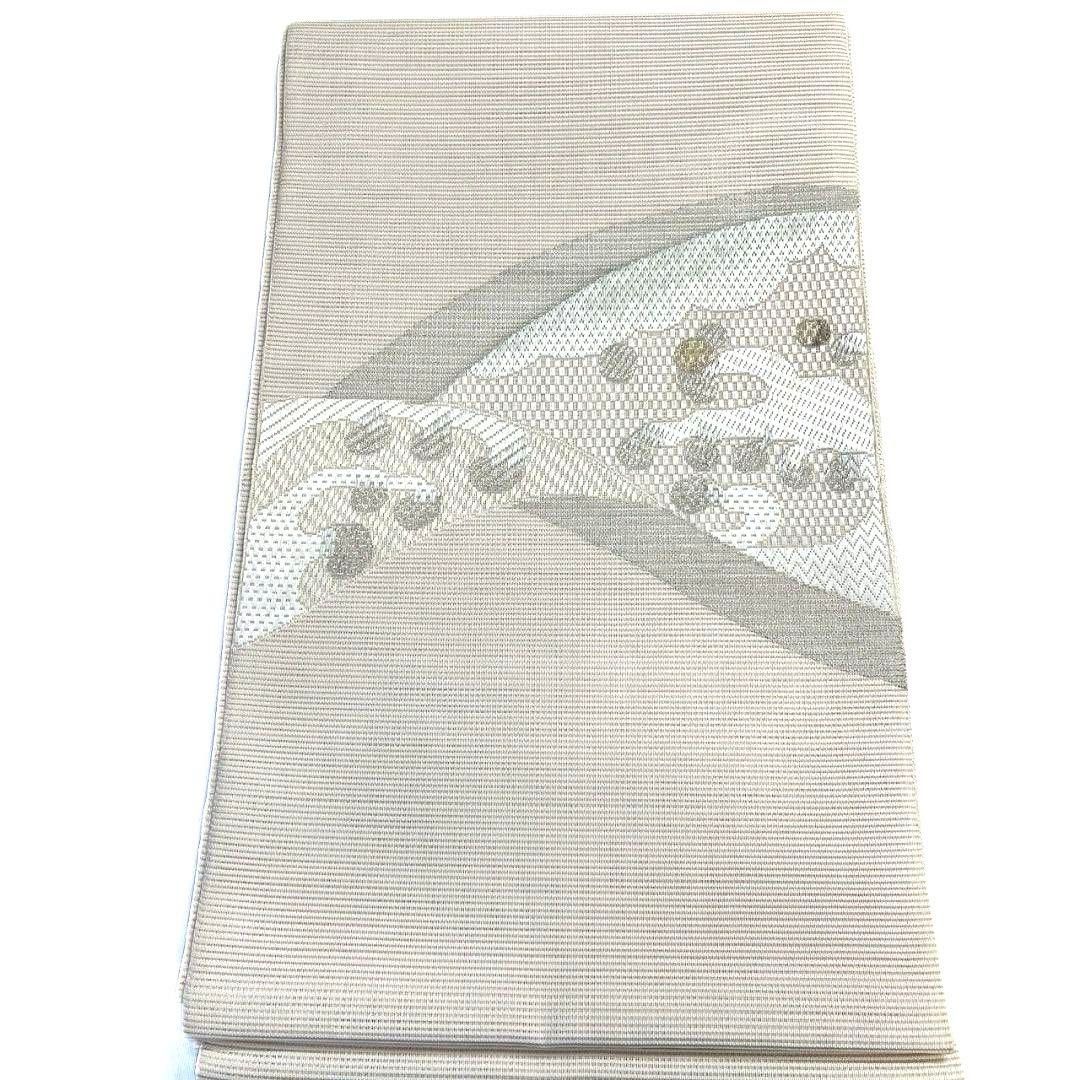 未着用 夏用 絽 波模様 金糸 銀糸 袋帯 着物 041a p - メルカリ