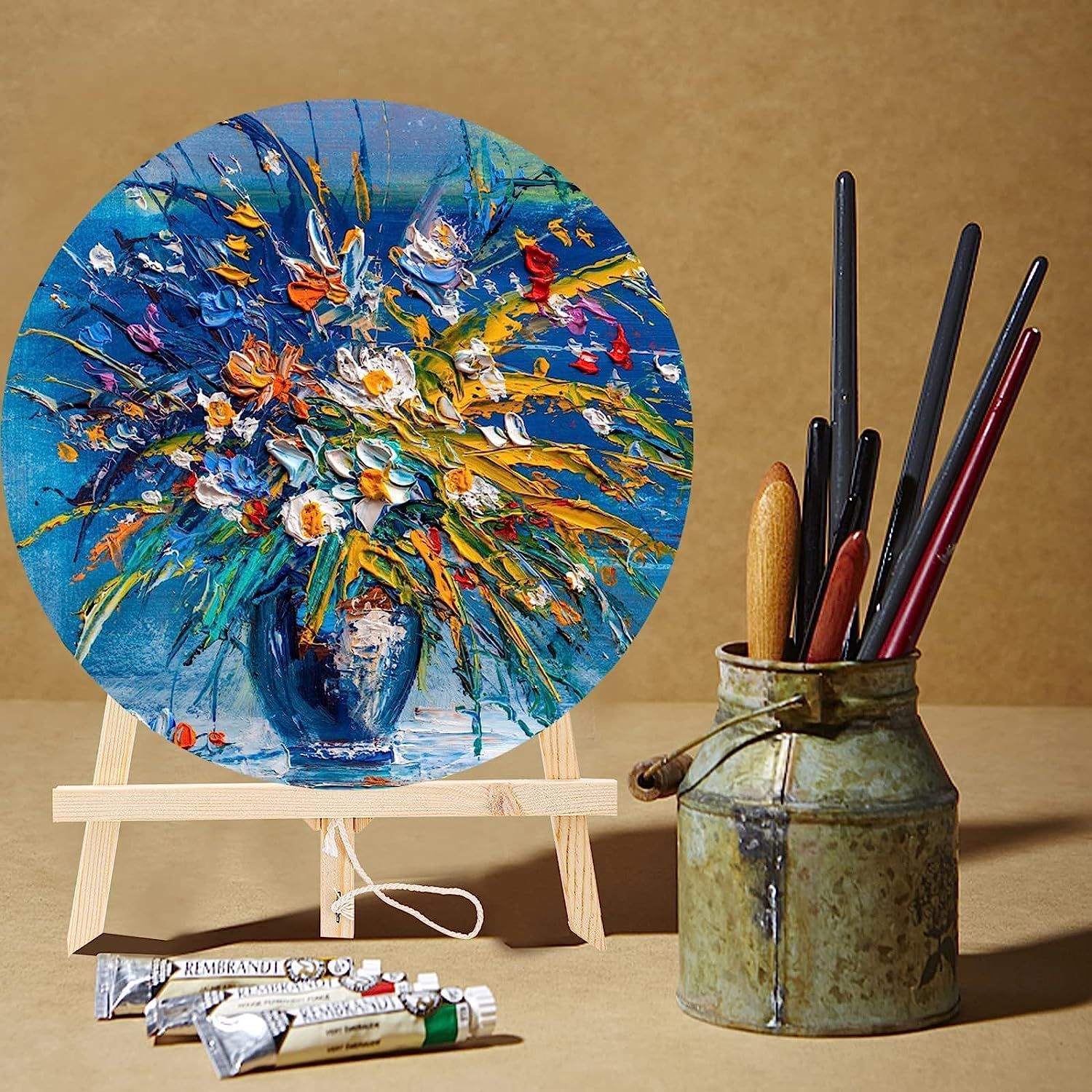 新着商品】キャンバスボード 8枚セット 絵画 画材 直径20